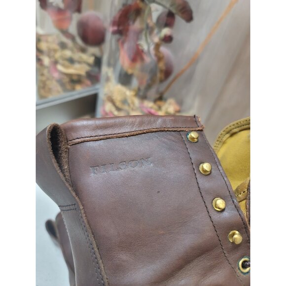 Filson Uplander Hunting Hiking Trail Mid-Calf Boots Vibram Sole Men Sz 9 D  Brow - Picture 6 of 8